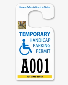 Handicap Parking Permit Rearview Mirror Jumbo Hang - Wheelchair, HD Png Download, Transparent PNG
