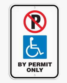 No Parking Handicap Sign, HD Png Download, Transparent PNG