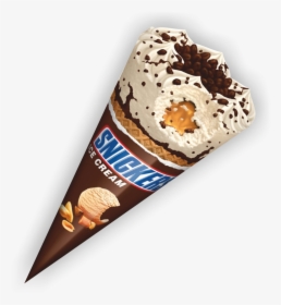 Snickers Ice Cream Cone, HD Png Download, Transparent PNG