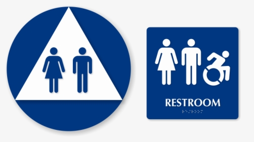Jpg Royalty Free Stock Accessible Signs - Ada Unisex Restroom Signage, HD Png Download, Transparent PNG
