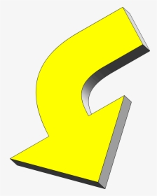 Arrow Yellow Free Stock - Curved Transparent Background Arrow Clipart Yellow, HD Png Download, Transparent PNG