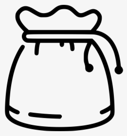 Grocery Bag Clip Art Black And White Download - Icon Treasure Bag Png, Transparent Png, Transparent PNG