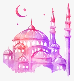 Mosque Watercolor Png, Transparent Png, Transparent PNG