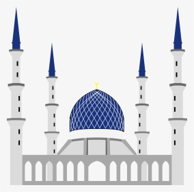 Mosque Blue White - Masjid Shah Alam Vector, HD Png Download, Transparent PNG
