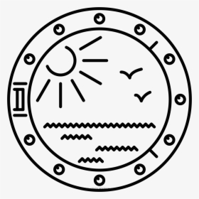 Porthole Coloring Page - Circle, HD Png Download, Transparent PNG