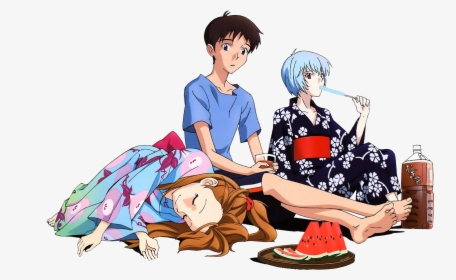 Shinji Ikari Rei Ayanami Asuka Langley Soryu Komm Susser - エヴァンゲリオン 新 劇場 版 破, HD Png Download, Transparent PNG