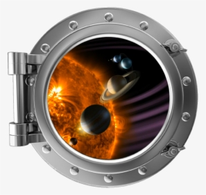 #ftestickers #window #porthole #space #planets - 3d Wall Decal Rocket Launch, HD Png Download, Transparent PNG
