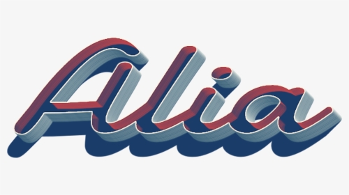 Alia Heart Name Transparent Png - Graphic Design, Png Download, Transparent PNG