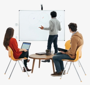 Professionals Meeting While Utilizing A Whiteboard - Whiteboard, HD Png Download, Transparent PNG