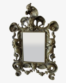 Antique Mirror Frame Tattoo Art Nouveau Filigree Art - Antique Mermaid Frame, HD Png Download, Transparent PNG