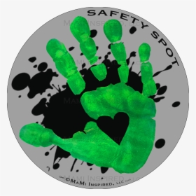 Transparent Black Splat Png - Children Safety Spot Hand Decal, Png Download, Transparent PNG