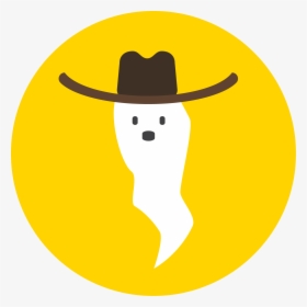 Transparent Cartoon Cowboy Hat Png - Ghost Wearing A Cowboy Hat, Png Download, Transparent PNG