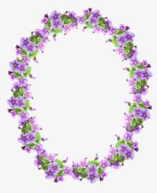 Frame, Border, Mauve, Flowers, Decorative - Circle Purple Frame Hd Png, Transparent Png, Transparent PNG