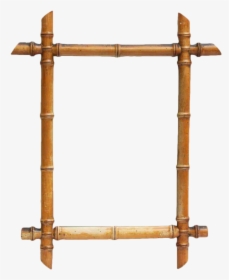Small Bamboo Frame Mirror Chairish Large Wooden Collage - Mirror Frames Using Bamboo, HD Png Download, Transparent PNG