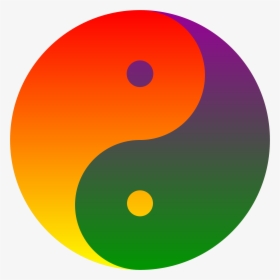 Rainbow Blend Yin Symbols - Ying Yang Clip Art, HD Png Download, Transparent PNG