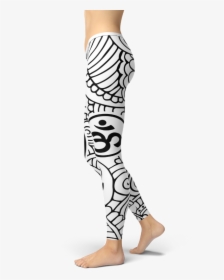 Yin And Yang Om Sign Leggings Yoga Pants Athleisure - Leggings, HD Png Download, Transparent PNG