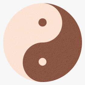 Circle,material,yin And Yang - Yin Yang Brown White, HD Png Download, Transparent PNG