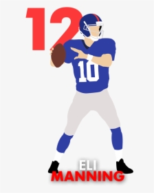 Transparent Quarterback Clipart - Eli Manning Clip Art, HD Png Download, Transparent PNG