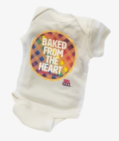 White Baby Onesie With A Rainbow Colored Pie That Says, - Active Shirt, HD Png Download, Transparent PNG
