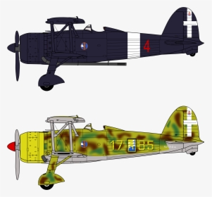 File - Fiat C - R - 42 Falco Profiles - Fiat Cr 42 Night Fighter, HD Png Download, Transparent PNG