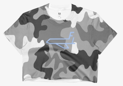 Black And White Camo Crop Top, HD Png Download, Transparent PNG