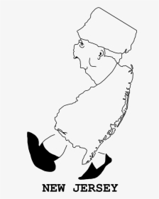 Funny Outline Maps Of New Jersey - Png Transparent Map Of Nj, Png Download, Transparent PNG