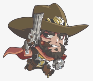 Mcree Png - Overwatch Mccree Cute Spray, Transparent Png, Transparent PNG