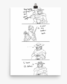 Mcree And Hanzo Funny Comic - Sketch, HD Png Download, Transparent PNG