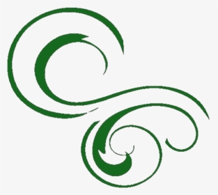Green Swirly Line Art, HD Png Download, Transparent PNG