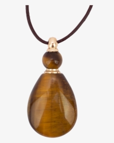 *zengo Tigers Eye Natural Stone Vial Necklace - Locket, HD Png Download, Transparent PNG
