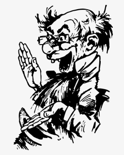 Art,monochrome Photography,carnivoran - Laughing Old Man Clipart, HD Png Download, Transparent PNG