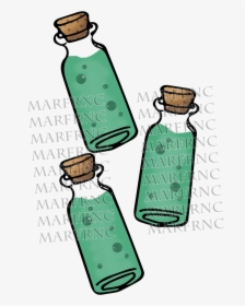 Banner Black And White Poison Vial Clipart , Png Download - Glass Bottle, Transparent Png, Transparent PNG