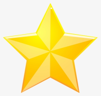 Golden Christmas Star Png - Transparent Background Star Png, Png Download, Transparent PNG