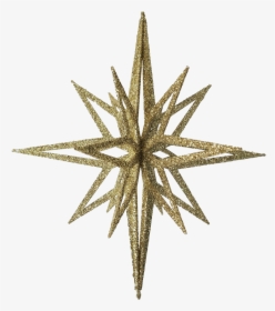 Star 3d Gold Glitter - Star Glitter Christmas Ornaments, HD Png Download, Transparent PNG