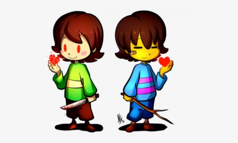 Draw Undertale Aus Characters Drawings Funny Free Drawing - Undertale Frisk And Chara Drawing, HD Png Download, Transparent PNG