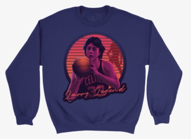 Crewneck Sweatshirt / Purple / S Retro Larry Bird Sweatshirt - Crew Neck, HD Png Download, Transparent PNG