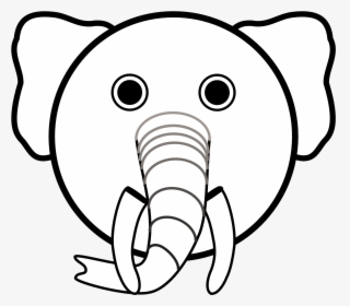 Transparent Dory Clipart - Head Elephant Clipart Black And White Png, Png Download, Transparent PNG