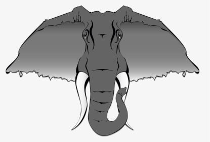 Collection Of Free Vector Elephant Head Download On - African Elephant, HD Png Download, Transparent PNG