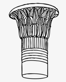 Papyrus Capital Clip Arts - Column With Bell Capital, HD Png Download, Transparent PNG