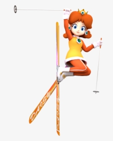 Skillful Skiing Daisy By Bradman267-dart33c - Princess Daisy Winter Outfit Ski, HD Png Download, Transparent PNG
