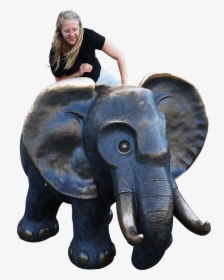 Sitting Elephant Png Image - Sculpture, Transparent Png, Transparent PNG
