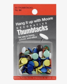 Moore Thumb Tack Decorative Astd 60pc - Pharmacy, HD Png Download, Transparent PNG
