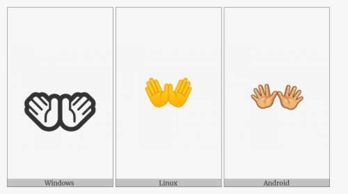 Open Hands Sign On Various Operating Systems - Illustration, HD Png Download, Transparent PNG