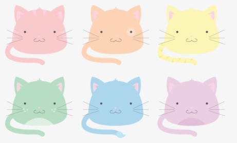 Pink Pastel Medium Whiskers Sized To Cats - Pastel Blob Cat, HD Png Download, Transparent PNG