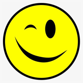 Filewinking Smiley Yellow Simple - Smiley Face Wink Png, Transparent Png, Transparent PNG