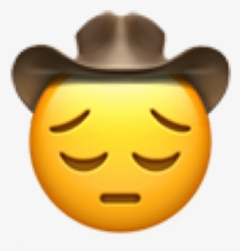 Pensive Cowboy Emoji Transparent, HD Png Download, Transparent PNG