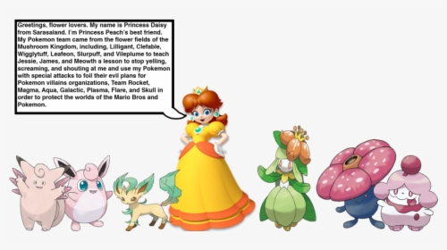 Daisy Clipart Field Daisy - Princess Daisy Pokemon Team, HD Png Download, Transparent PNG
