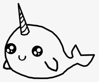 Narwhal Black And White, HD Png Download, Transparent PNG
