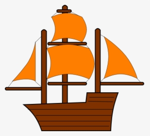 Transparent Boat Clipart Png - Pirate Ship Clipart, Png Download, Transparent PNG