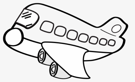 Airplane Clip Art Black And White Clipart Free Clipart - Plane Clipart Black And White, HD Png Download, Transparent PNG